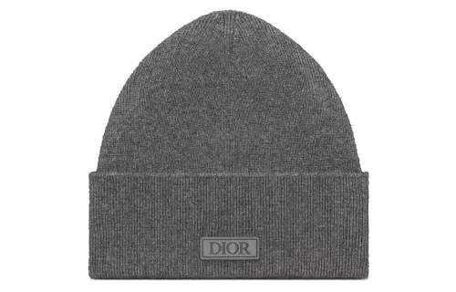 DIOR Cashmere Beanies Men's Gray