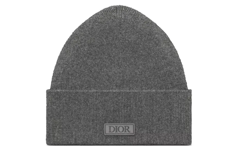 DIOR Cashmere Beanies Men's Gray