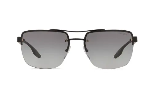 PRADA Oval Sunglasses Men's Black