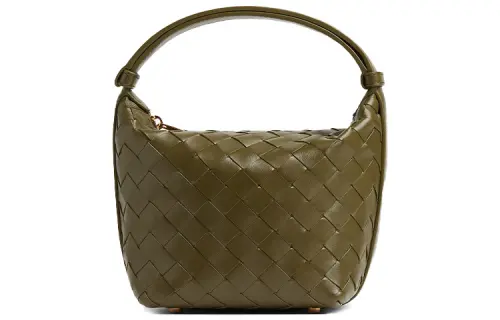Bottega Veneta Cow Leather Handbag, Shoulder Bag Women's Mud Brown