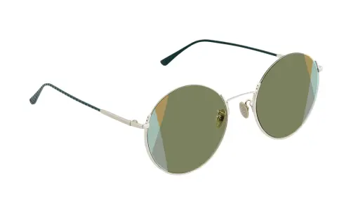 Bottega Veneta Metal Irregular Shape Sunglasses Women's Silver