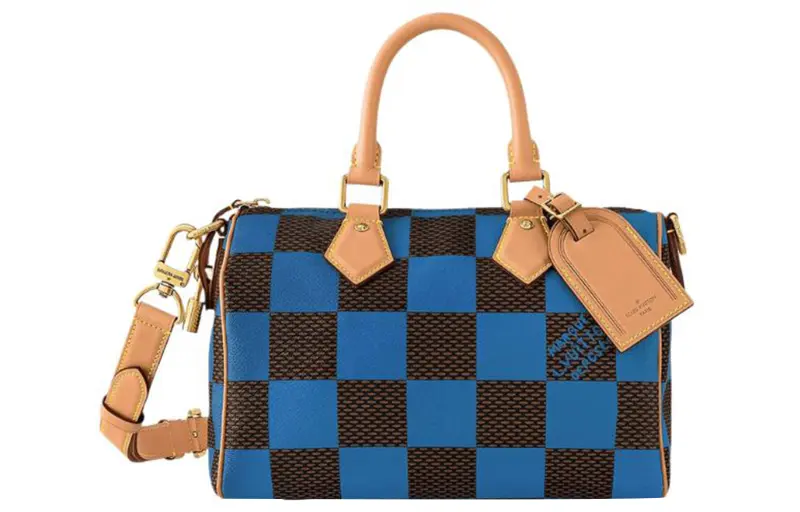 LOUIS VUITTON Speedy 25 Bandoulière Damier Pop Blue