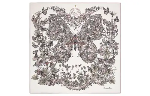 DIOR Silk Scarves Women's White