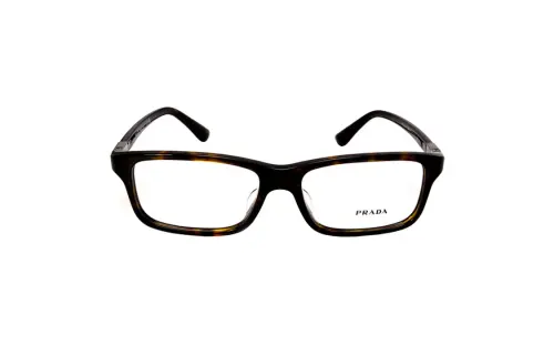 PRADA Plastic Square Eyeglass Frames Unisex Tortoiseshell