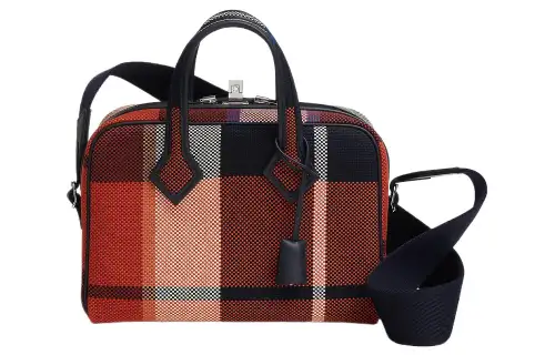 HERMES Victoria III Fourre Tout Canvas With Swift Calfskin Victoria Handbag Mini Women's