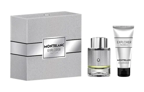 MONTBLANC Platinum set, fresh perfume, shower gel, men's style, 60 ml, 100 ml