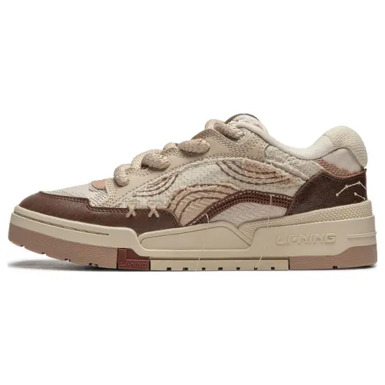 LINING Journey V2 Skateboard Shoes Men Low-Top Gray Brown