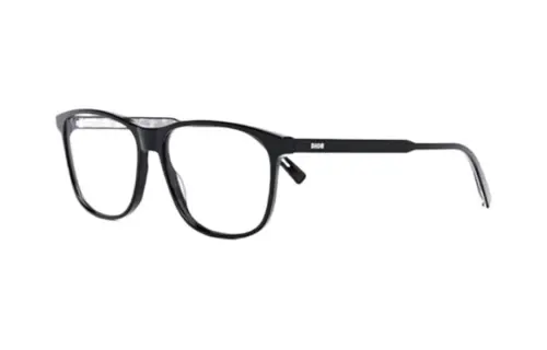 DIOR Letter Print Acetate Irregular Shape Eyeglass Frames Men's Black