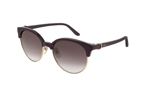 CARTIER Plastic Cat Eye Sunglasses Women's Brown