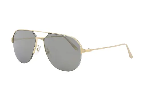 CARTIER Metal Aviator Sunglasses Men's Gold