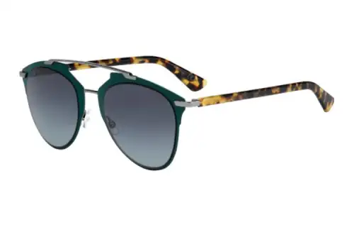 DIOR Metal Irregular Shape Sunglasses Women's Green