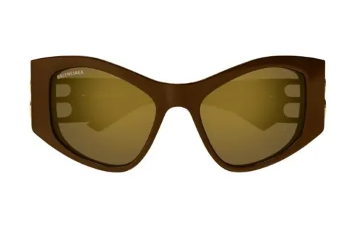 Balenciaga Recycled Acetate Irregular Shape Sunglasses Women's Brown
