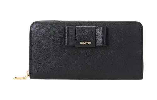 MIU MIU Sheepskin Wallet Women's Black