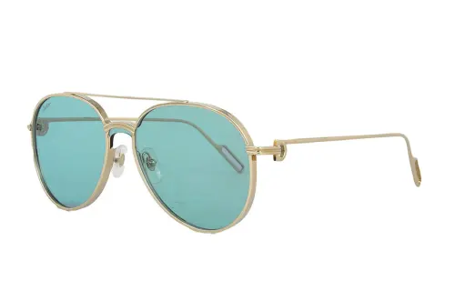 CARTIER Metal Aviator Sunglasses Women's Gold