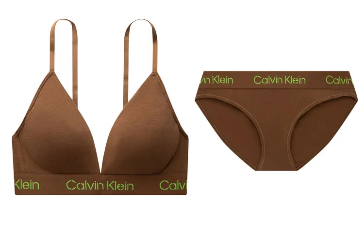 CALVIN KLEIN Modern Gravity Band Underwear Set Women's Coffee Brown