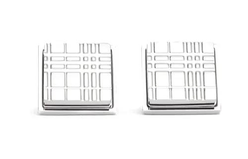 Burberry Brass Cufflinks Men's Silver