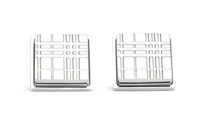 Burberry Brass Cufflinks Men's Silver