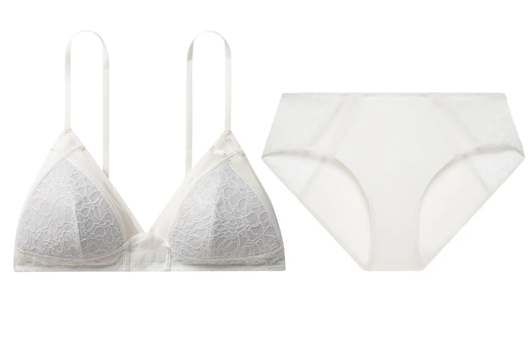 CALVIN KLEIN Black Logo Collection Underwear Set Women's Ivory White