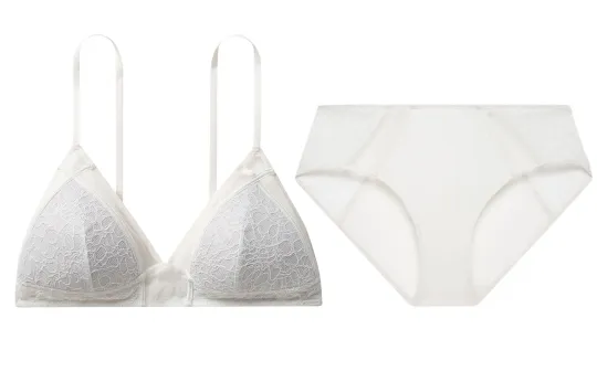 CALVIN KLEIN Black Logo Collection Underwear Set Women's Ivory White