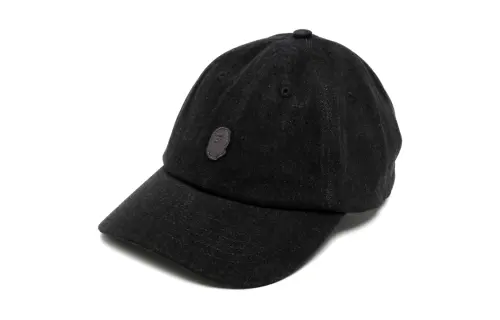 A BATHING APE Cotton Baseball Caps Men's Black