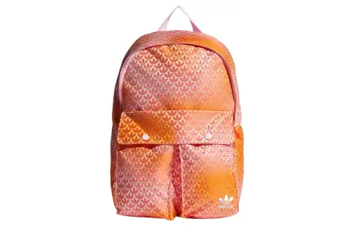 Adidas Originals Recycled Polyester Jacquard Backpack Regular Unisex Orchid & Impact Orange & Crew Yellow