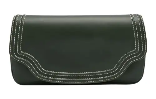 Loro Piana Calfskin Handheld Shoulder Bag Women's Deep Emeralds