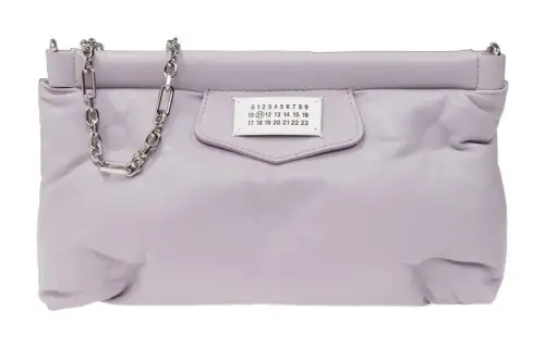 Maison Margiela Glam Slam Full Grain Nappa Leather Crossbody Bag, Shoulder Bag Women's Light Purple