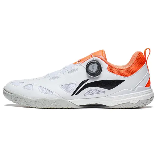 LiNing Mage Pe Cushioning Low Top Table Tennis Shoes Unisex White Orange