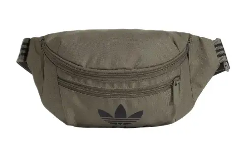 Adidas Originals Trefoil Recycled Polyester One Shoulder Crossbody Fanny Pack Regular Unisex Olive