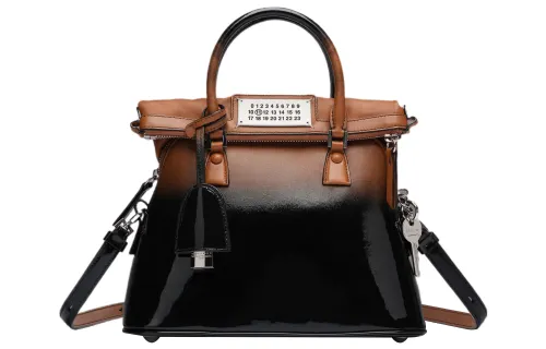 Maison Margiela 5AC Sheepskin Portable Crossbody Bag, Shoulder Bag Mini Women's Black & Brown
