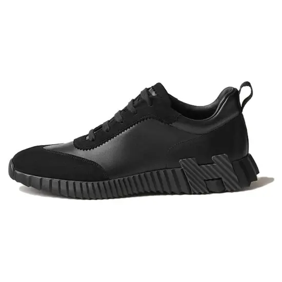 HERMES Low Top Casual Shoes Men's Black