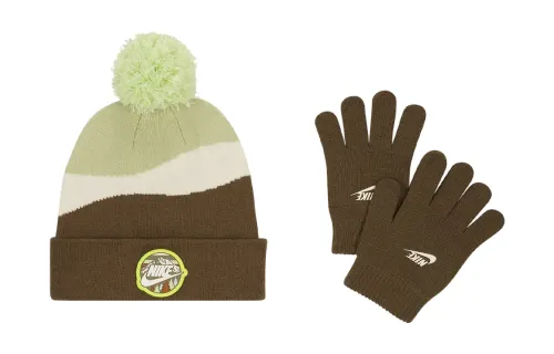 Nike Acrylic Fiber, Nylon, Polyurethane, Polyester Beanies Kids' Brown