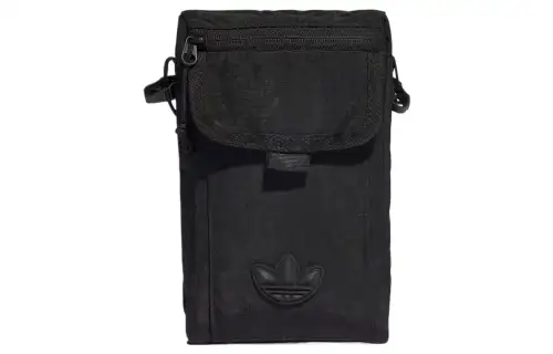 Adidas Trefoil Recycled Nylon Crossbody Bag, Shoulder Bag Unisex Black