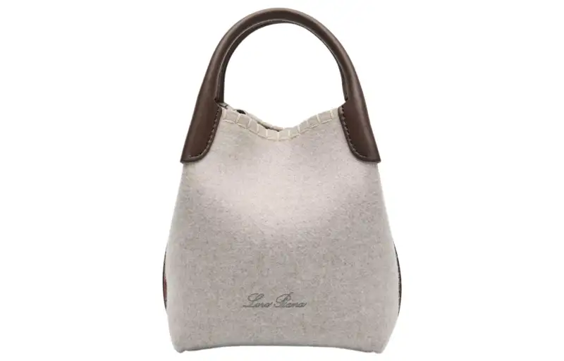 Loro Piana Cashmere Crossbody Handbag Women's Gray