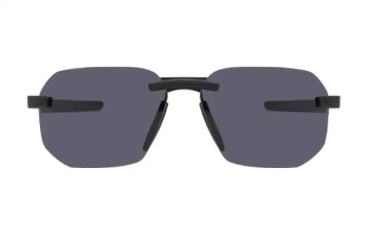 PRADA Nylon Metal Square Sunglasses Men's Black