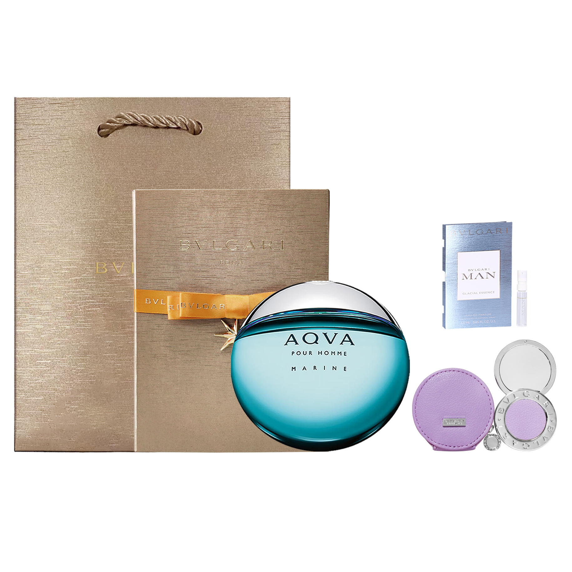 Bvlgari, fresh perfume, gift box, 50 ml, 100 ml, 1.5 ml, 5 ml, set