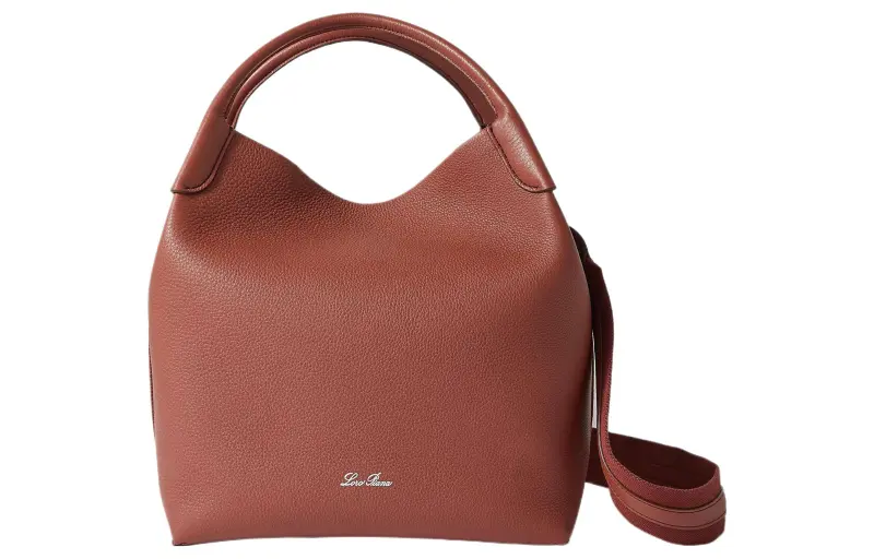 Loro Piana Canvas With Calfskin Handbag Women's Brown