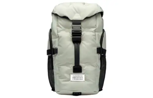 Maison Margiela Glam Slam Nylon Backpack Small Men's Raw Fabric Gray