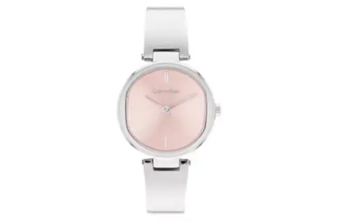 CALVIN KLEIN Wind Style Collection Wrist Watches Quartz Movement Steel Strap 30mm Pink Watch Dial Women's Watch