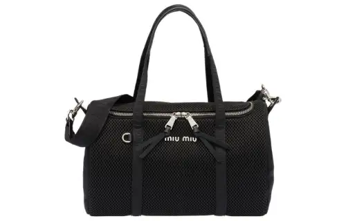 MIU MIU Fabric Shoulder Bag, Crossbody Bag, Handbag Women's Black