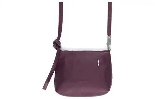 RICK OWENS/RO Grain Cow Leather Shoulder Bag Women's Amethyst Purple