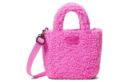 UGG Polyester+Sherpa Handbag, Shoulder Bag, Crossbody Bag Small Women's Rose Red