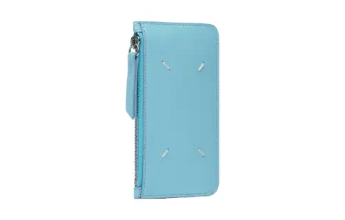 Maison Margiela Goatskin Wallet Women's Blue