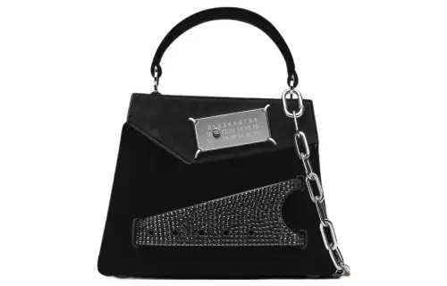 Maison Margiela Velvet Shoulder Bag, Crossbody Bag, Handbag Small Women's Black