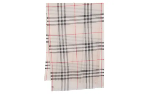 Burberry Wool And Silk Knit Scarves Women's Beige