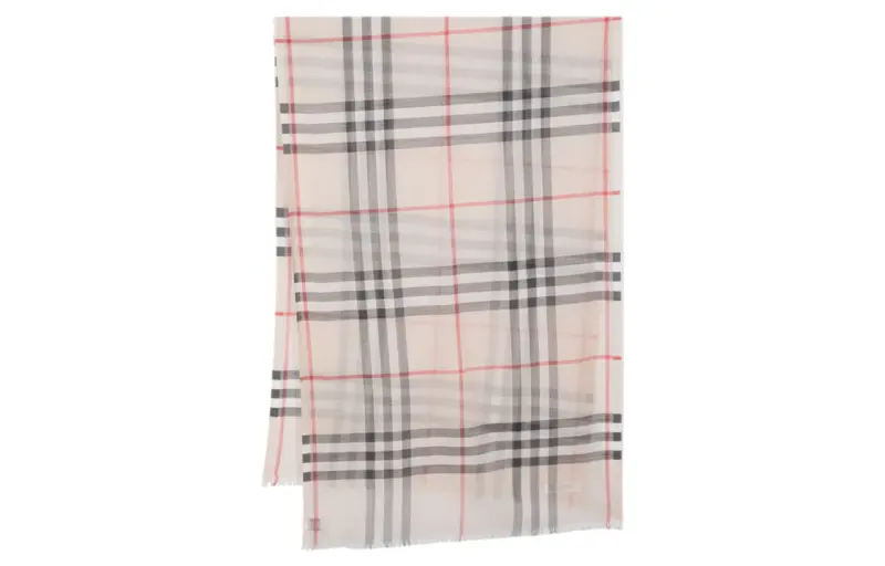 Burberry Wool And Silk Knit Scarves Women's Beige