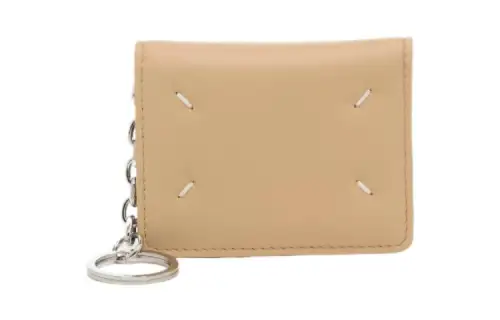 Maison Margiela Leather Key Pouch Wallet Unisex Nude