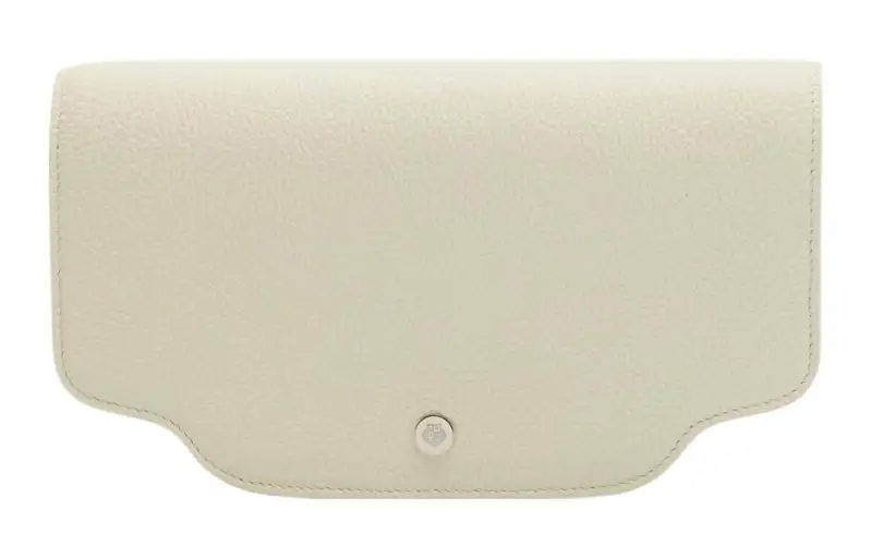 Loro Piana Sesia Grain Calfskin Crossbody Bag, Shoulder Bag Women's Whisper White