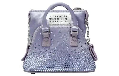 Maison Margiela 5AC Calfskin Detail Shoulder Bag, Crossbody Bag, Handbag Regular Wisteria Purple