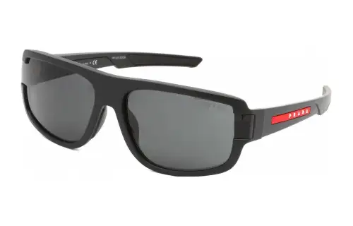 PRADA Irregular Shape Sunglasses Men's Black